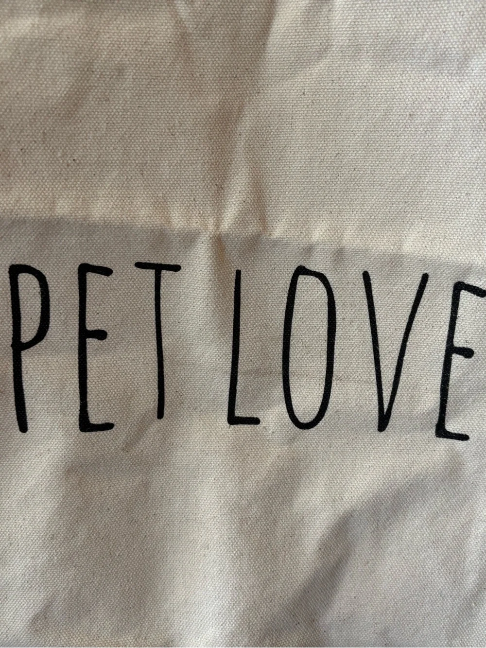 Pet Lover Cream Tote Bag with Black Handles